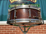 1920s Ludwig & Ludwig 5x14 Professional Model Solid Shell Mahogany Snare Drum
