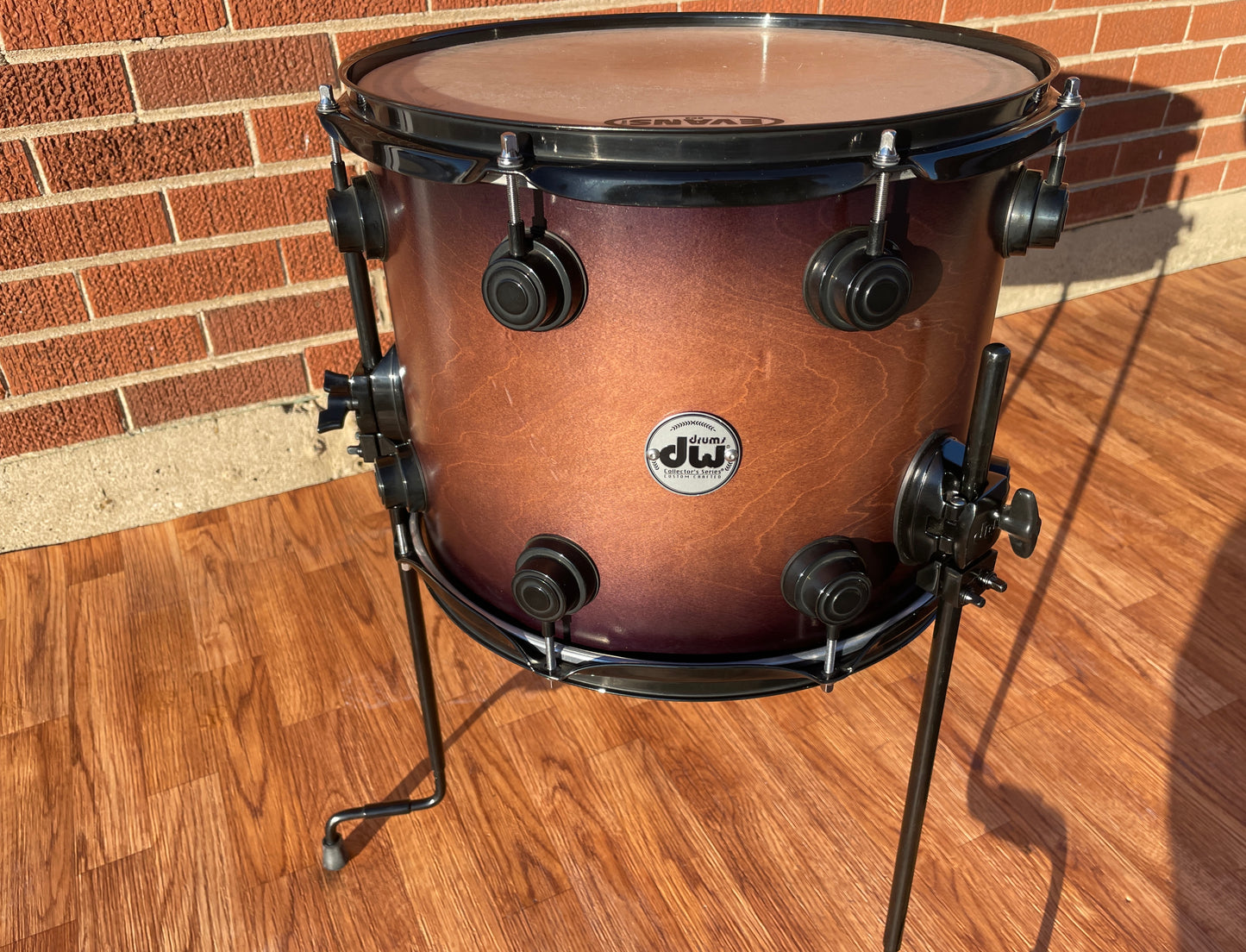 DW 11x14 Floor Tom Drum Collector's Series Single Tobacco Burst Drum Workshop