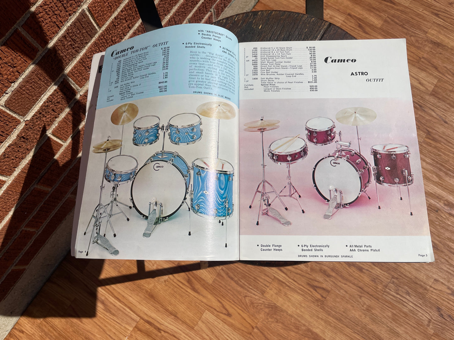 Vintage Camco Drum Catalog Kustom Era - The Aristocrat Of Drums