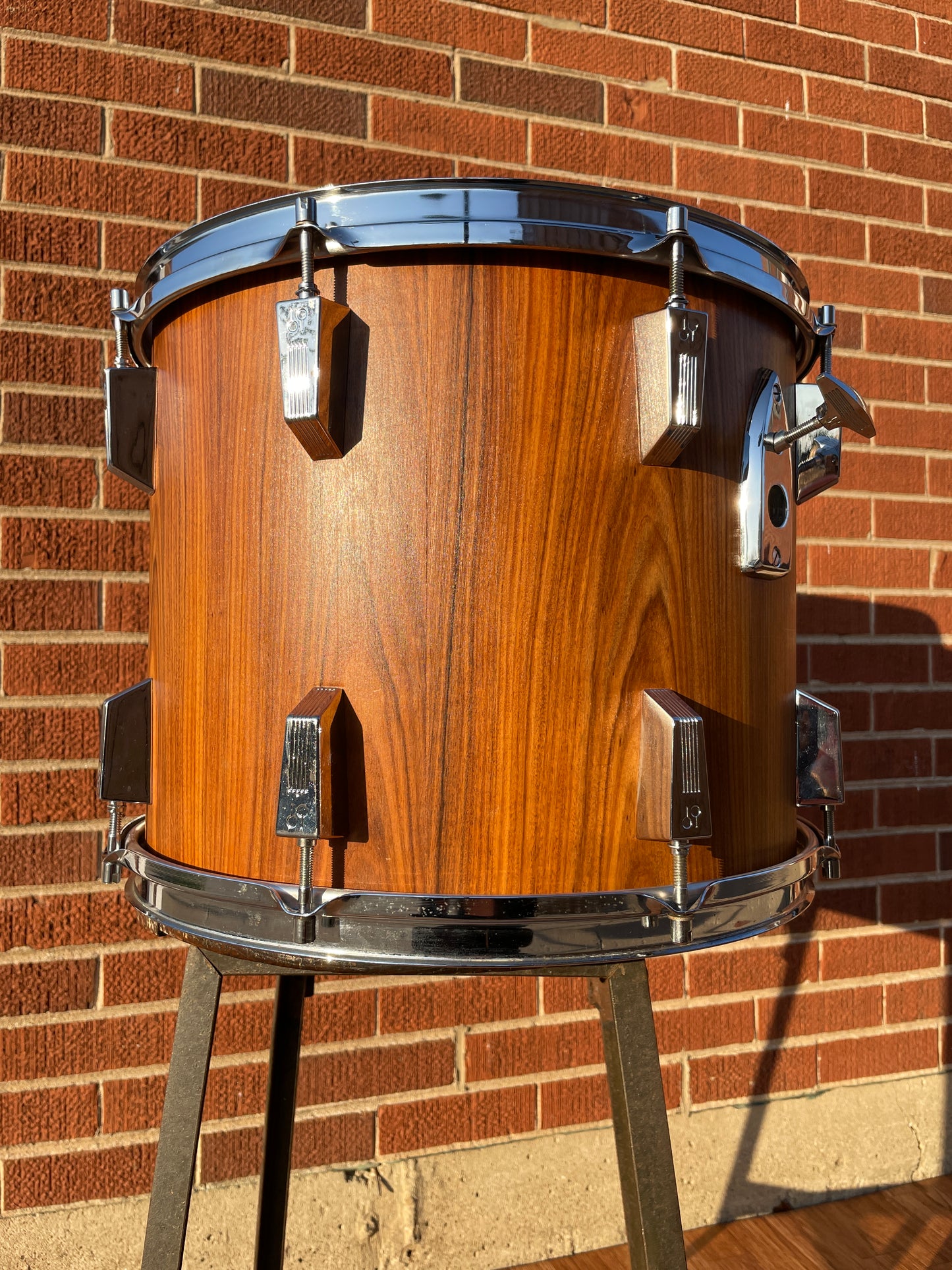 Vintage 1970s Sonor 15x12 Rosewood Tom Drum Single 12x15