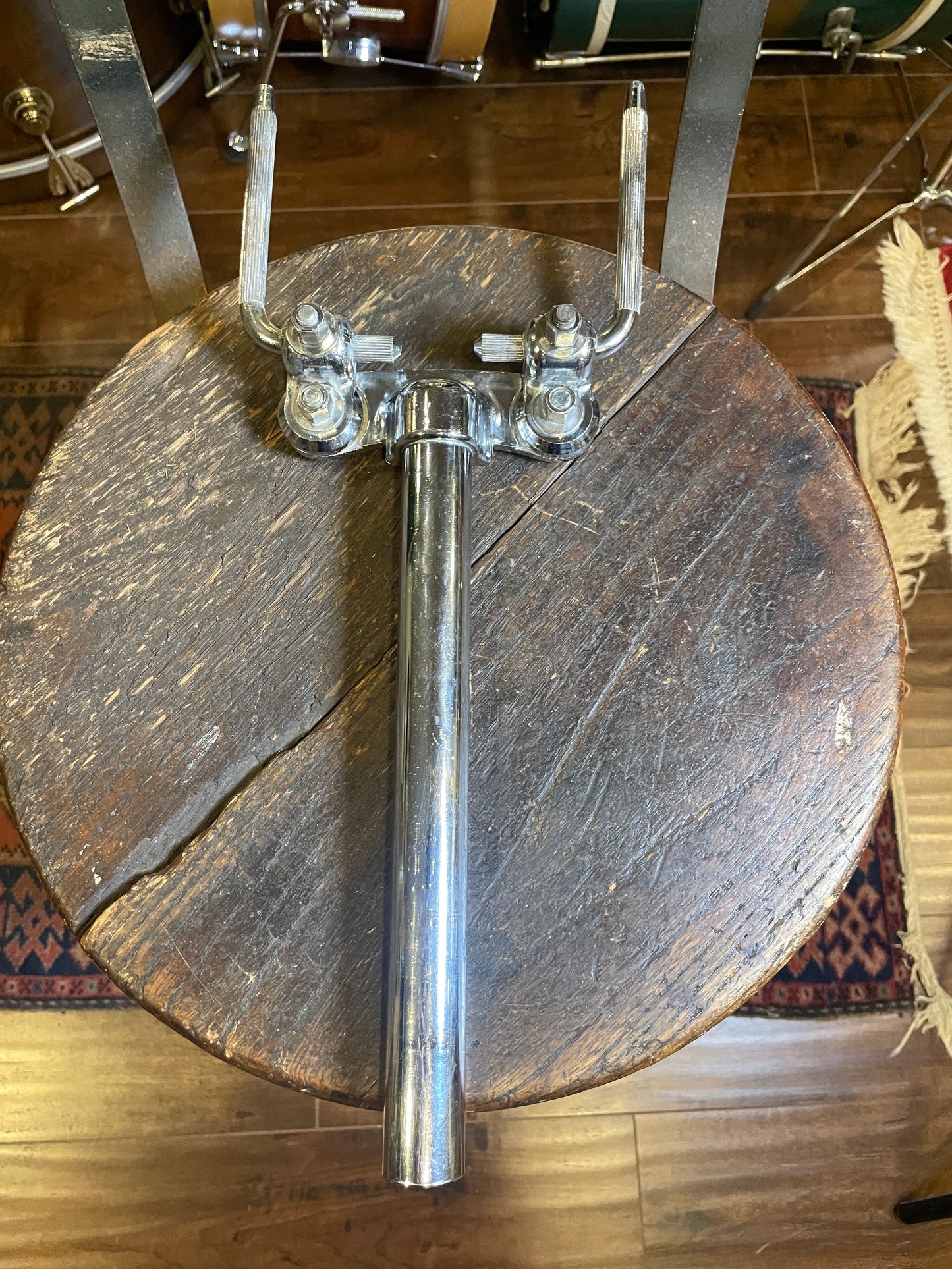 1970s Ludwig No. 781-2 Short Double Tom Post Holder Hollywood Big Beat