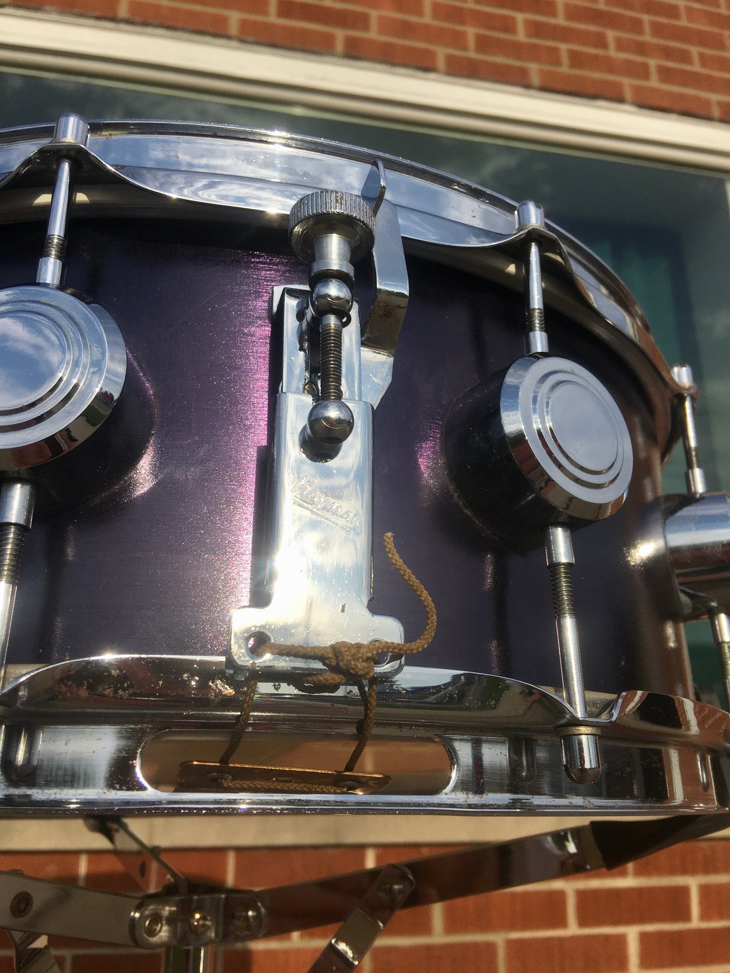 1969 George Hayman 5x14 Vibrasonic 10 Lug Snare Drum Midnight Blue