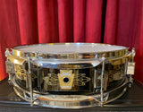 N.O.S. 1990s Ludwig 3x13 Limited Edition 12 Point Floral Engraved Black Beauty Snare Drum w/ Case