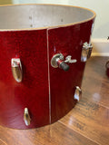 1960s Gretsch Progressive Jazz Drum Set Red Sparkle