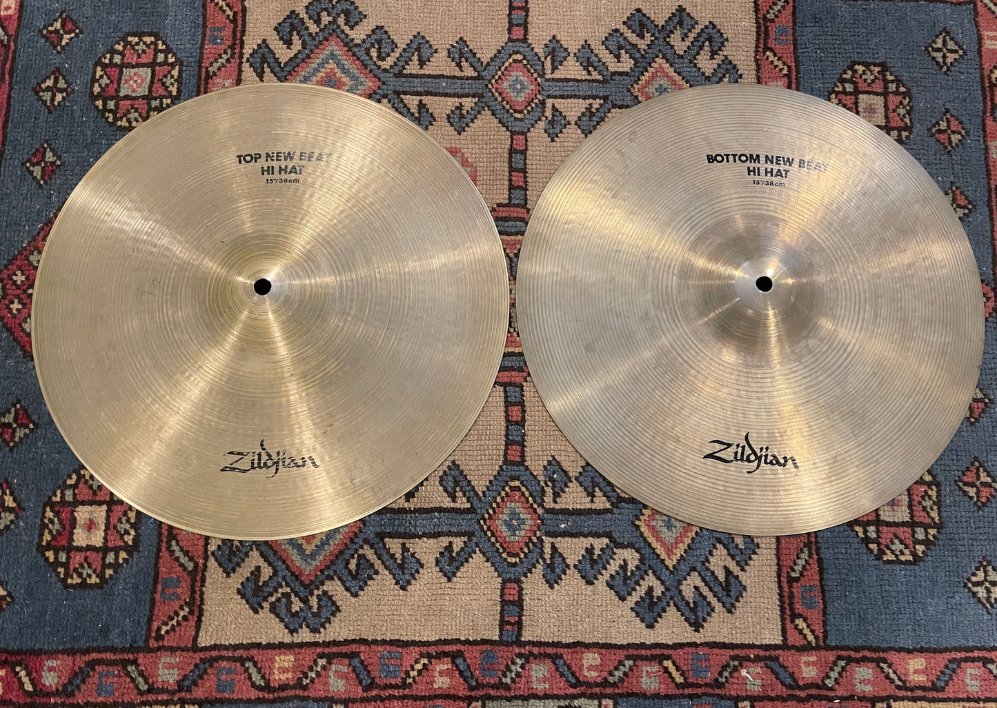 15" Zildjian A 1980s New Beat Hi-Hat Pair 1014g/1660g