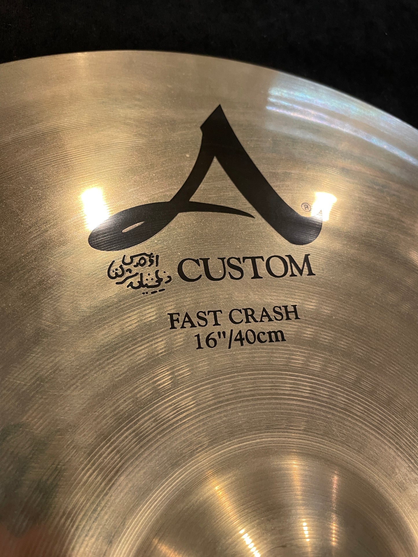 16" Zildjian A Custom Fast Crash Signed By Vinnie Colaiuta 990g A20532