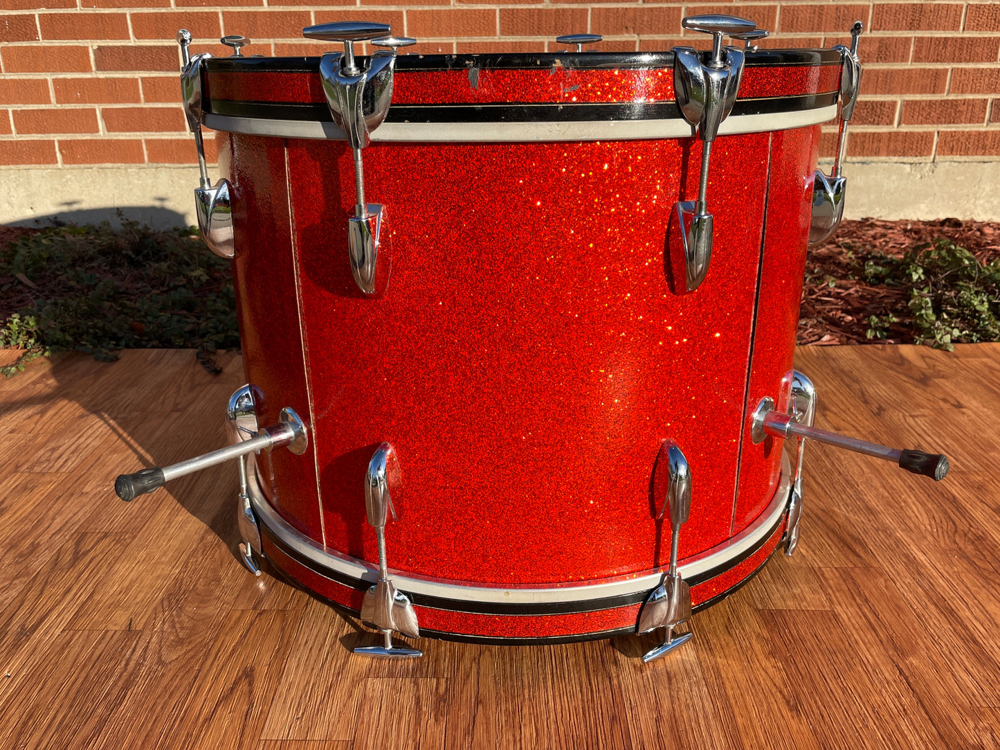 1960s Gretsch Progressive Jazz Drum Set Tangerine Sparkle
