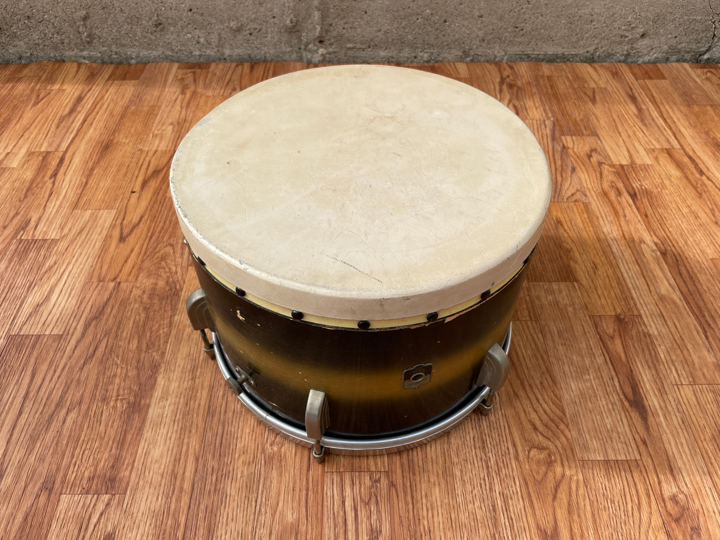 1948 Leedy Broadway Swingster Outfit Snare, Tom, Bass Drum Blue / Silver Duco 24/13/6.5x14