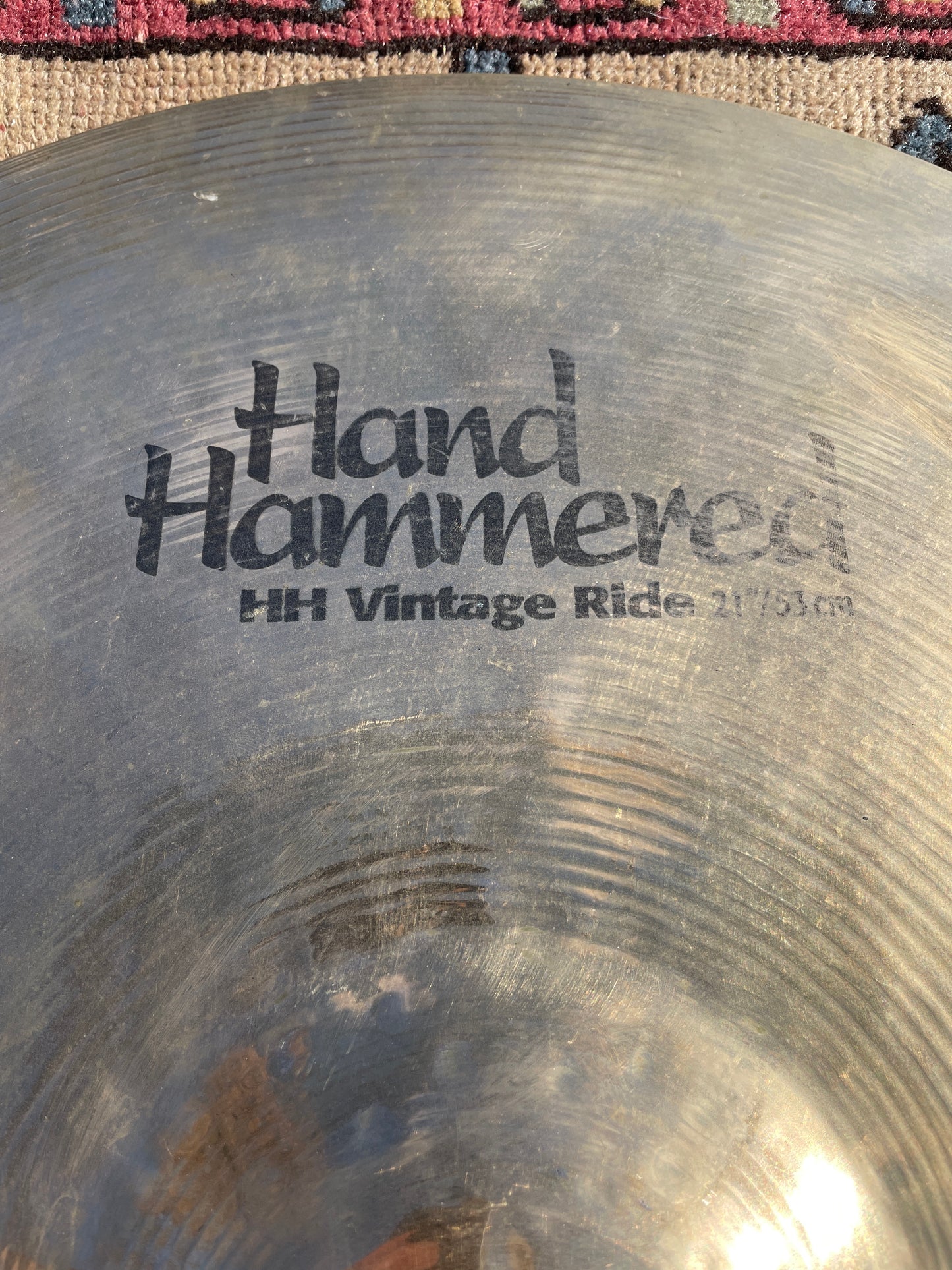 21" Sabian Hand Hammered HH Vintage Ride Cymbal 2220g Brilliant