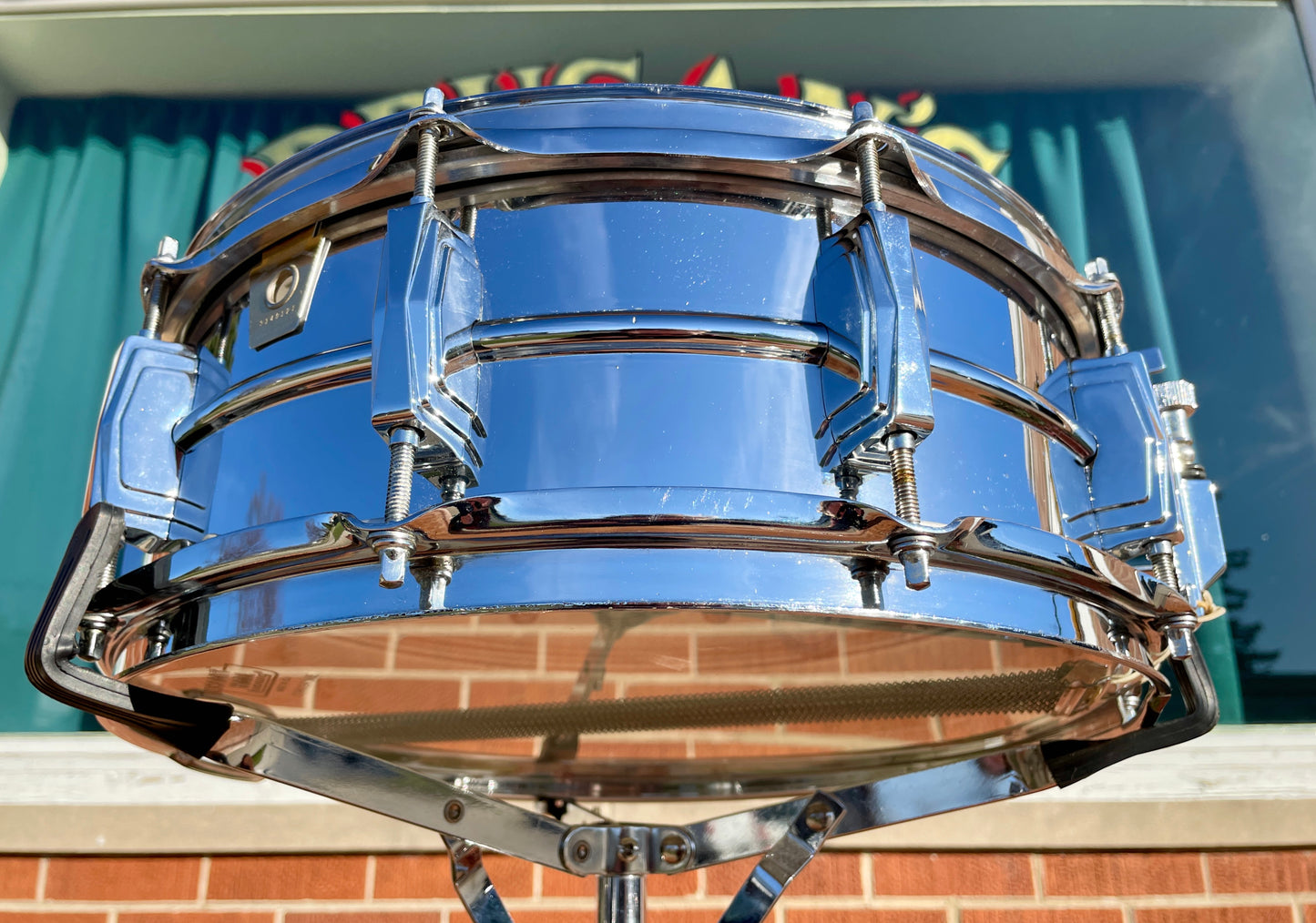 Mid-1980s Ludwig 5x14 LM400 Supraphonic Snare Drum Early Monroe