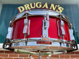 1965 Ludwig 5x14 Jazz Festival Snare Drum Red Sparkle