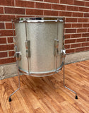 1960s Ludwig 14x14 Club Date Floor Tom Drum Silver Sparkle