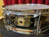 N.O.S. 1990s Ludwig 3x13 Limited Edition 12 Point Floral Engraved Black Beauty Snare Drum w/ Case