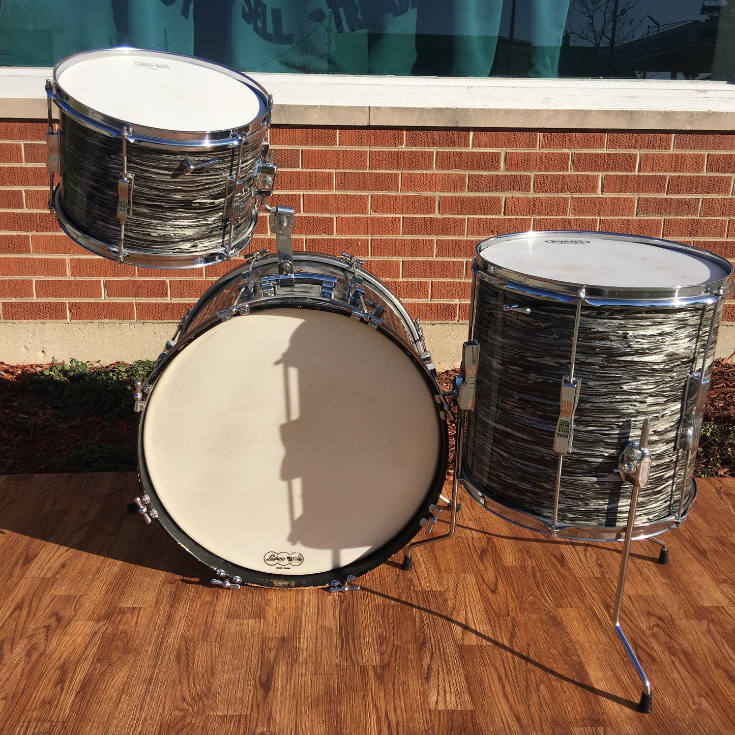 1966 Ludwig Club Date Drum Set Oyster Black Pearl 20/12/14