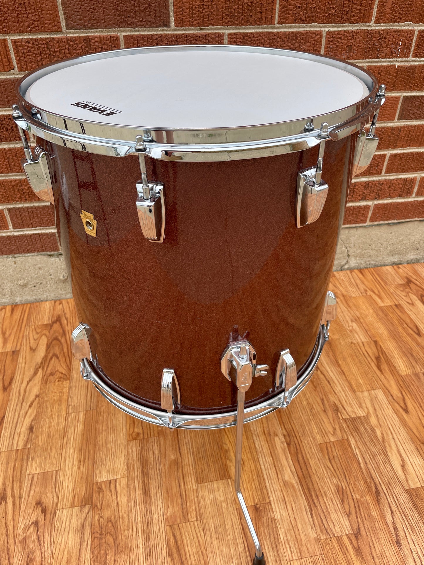 1969 Ludwig 16x16 Floor Tom Burgundy Sparkle