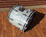 1970s Slingerland 14X18 Bop Bass Drum White Marine Pearl 5 Ply