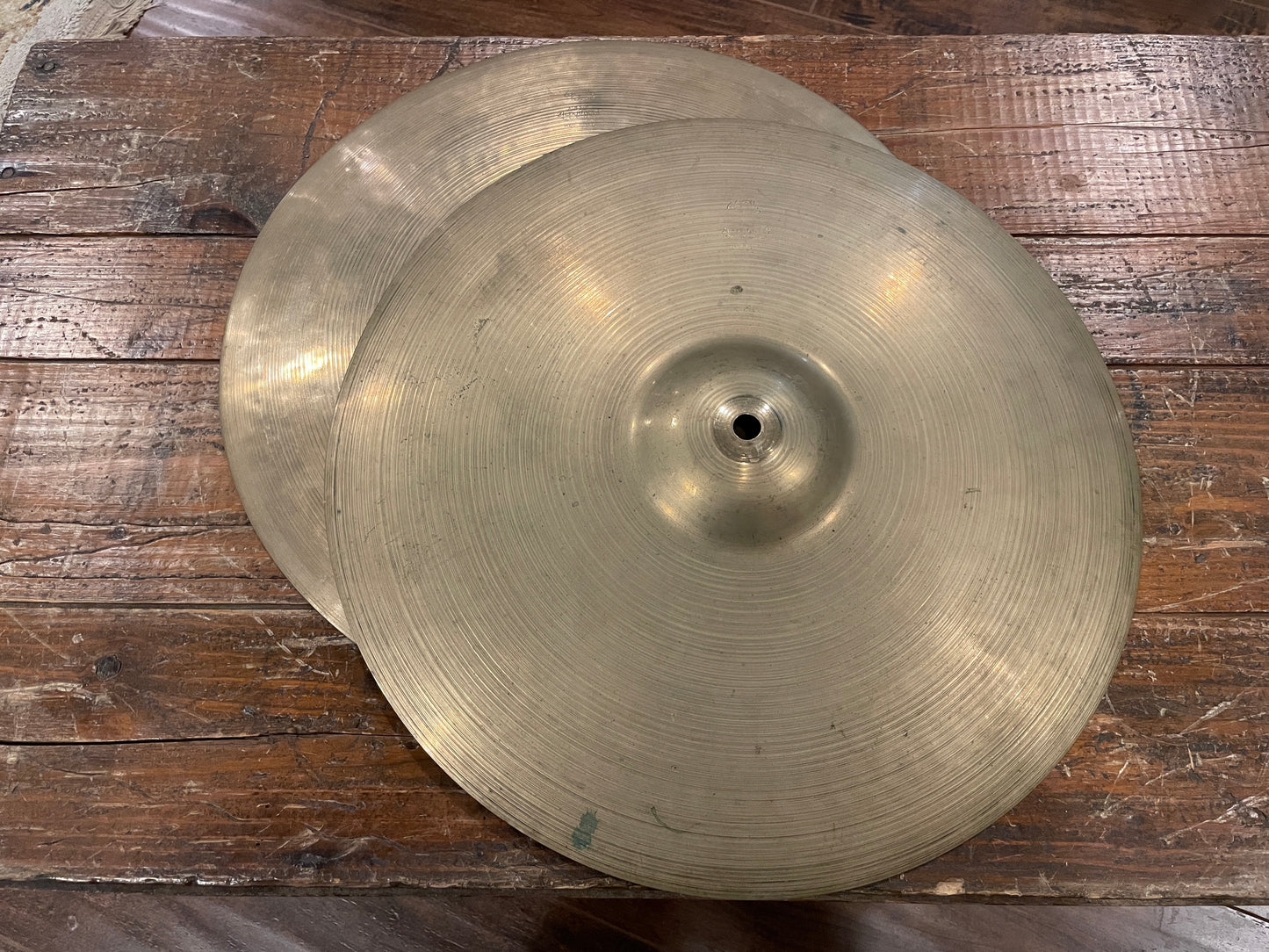 14" Zildjian A 1951-52 Trans Stamp III Hi-Hat Cymbal Pair 678g/700g #812 *Video Demo*