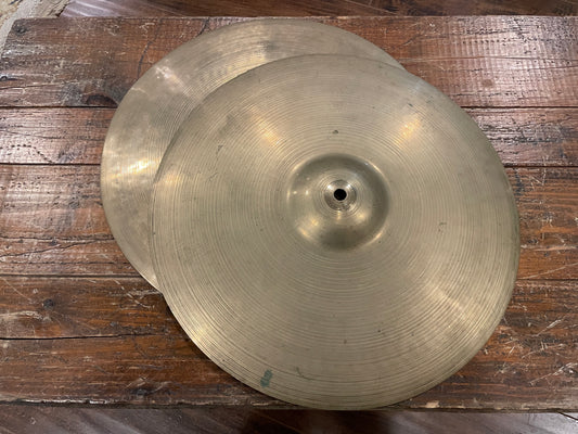 14" Zildjian A 1951-52 Trans Stamp III Hi-Hat Cymbal Pair 678g/700g #812 *Video Demo*