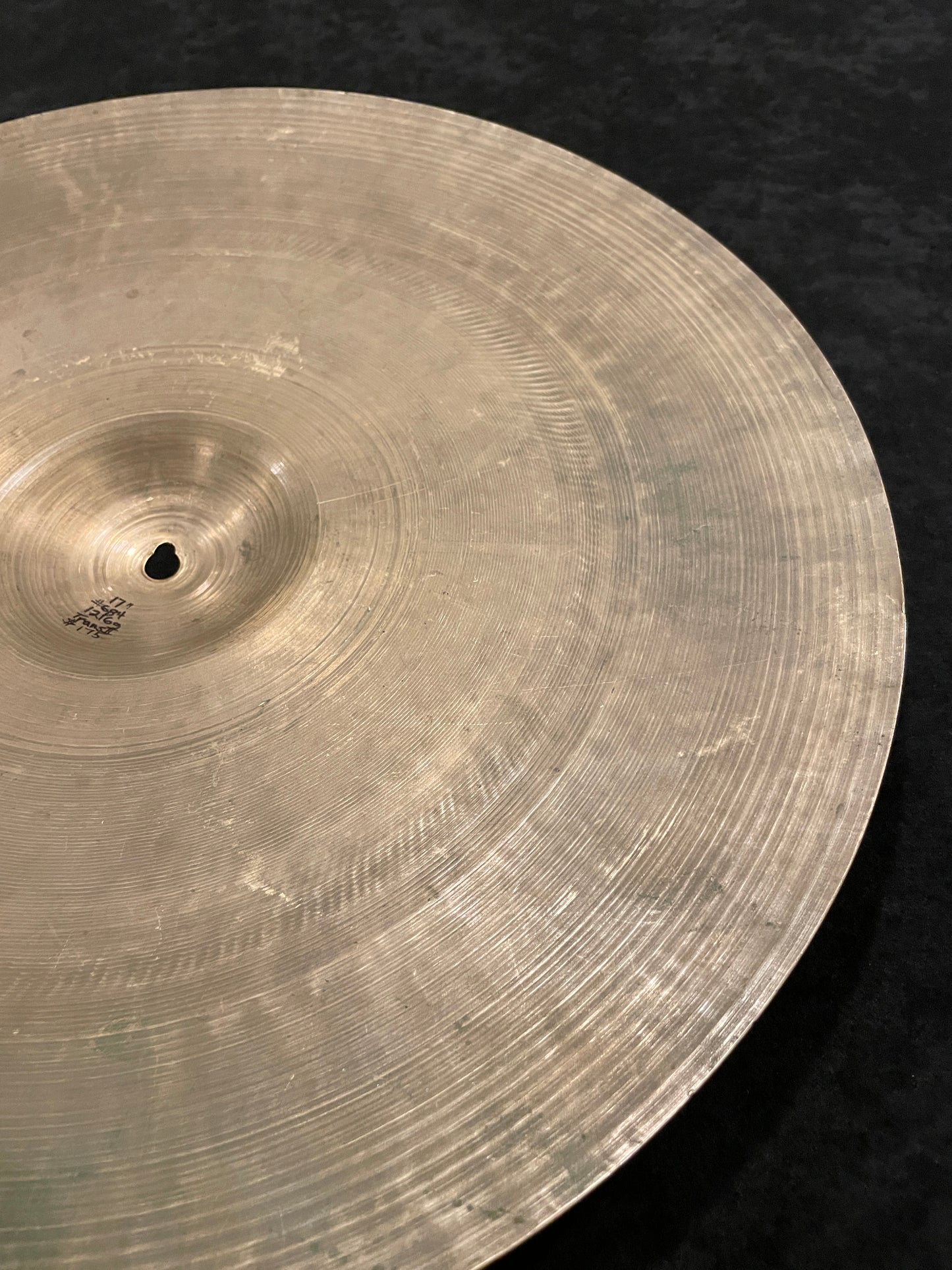 17" Zildjian A 1940s-50s Trans Stamp Crash Cymbal 1216g #684 *Video Demo*