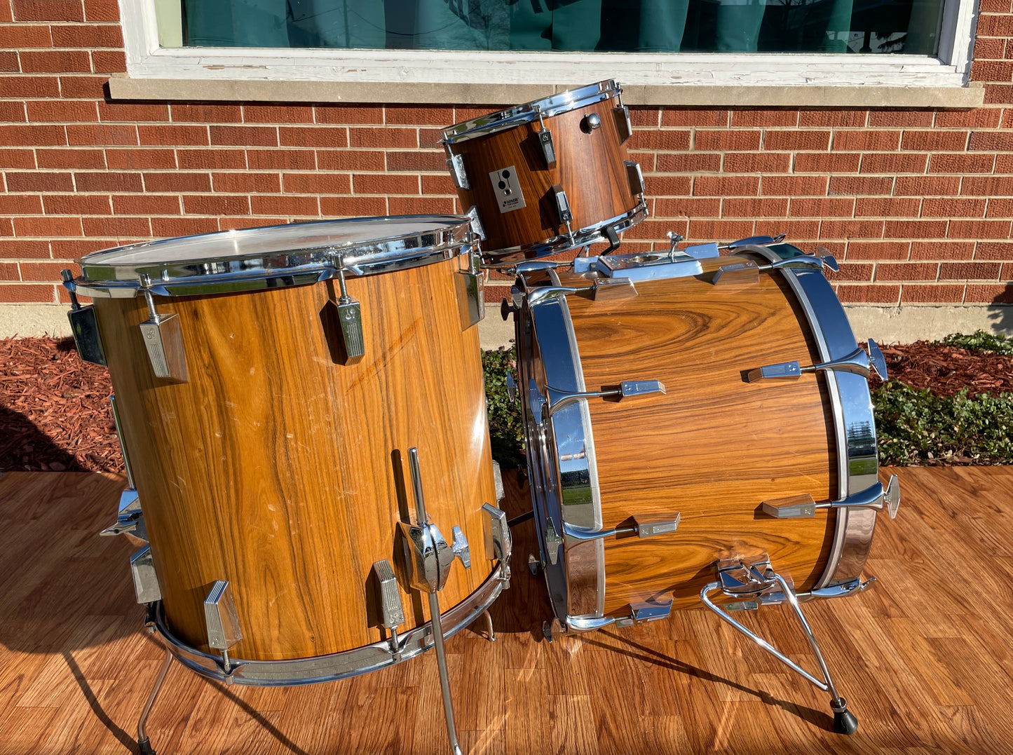 1980s Sonor Phonic Drum Set Rosewood 22/13/16