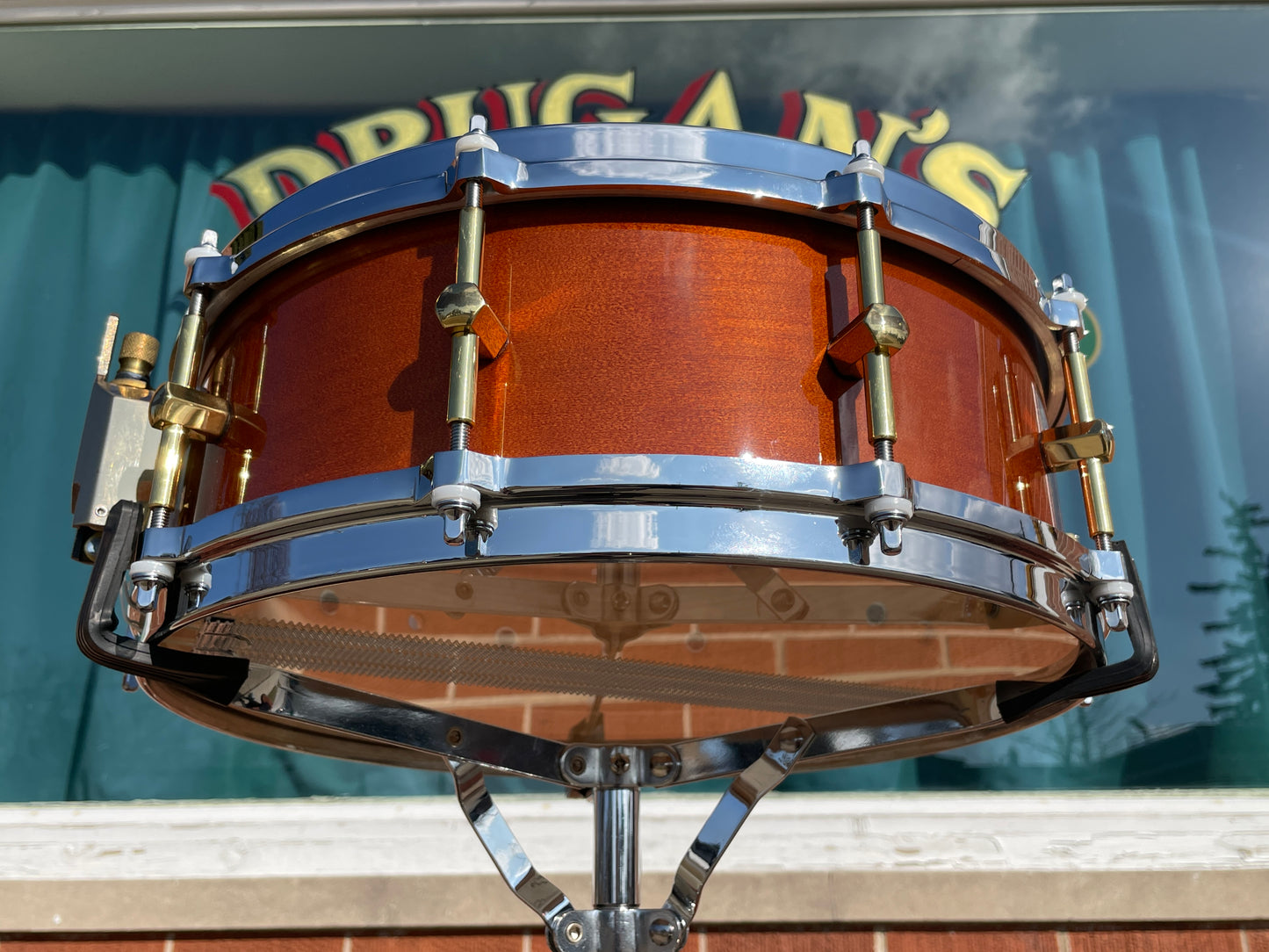 Noble & Cooley 5x14 Solid Maple Shell Snare Drum Amber