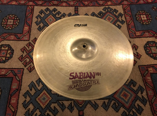 16" Sabian HH 1980s Sound Control Red Label Crash Cymbal 1022g *Sound File*