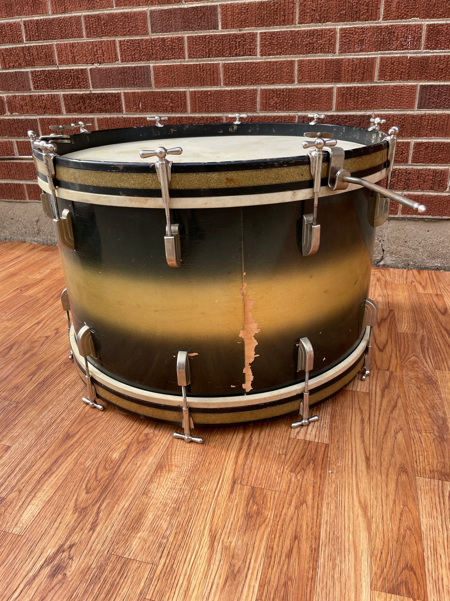 1948 Leedy Broadway Swingster Outfit Tom & Bass Drum Blue / Silver Duco 14x24/9x13