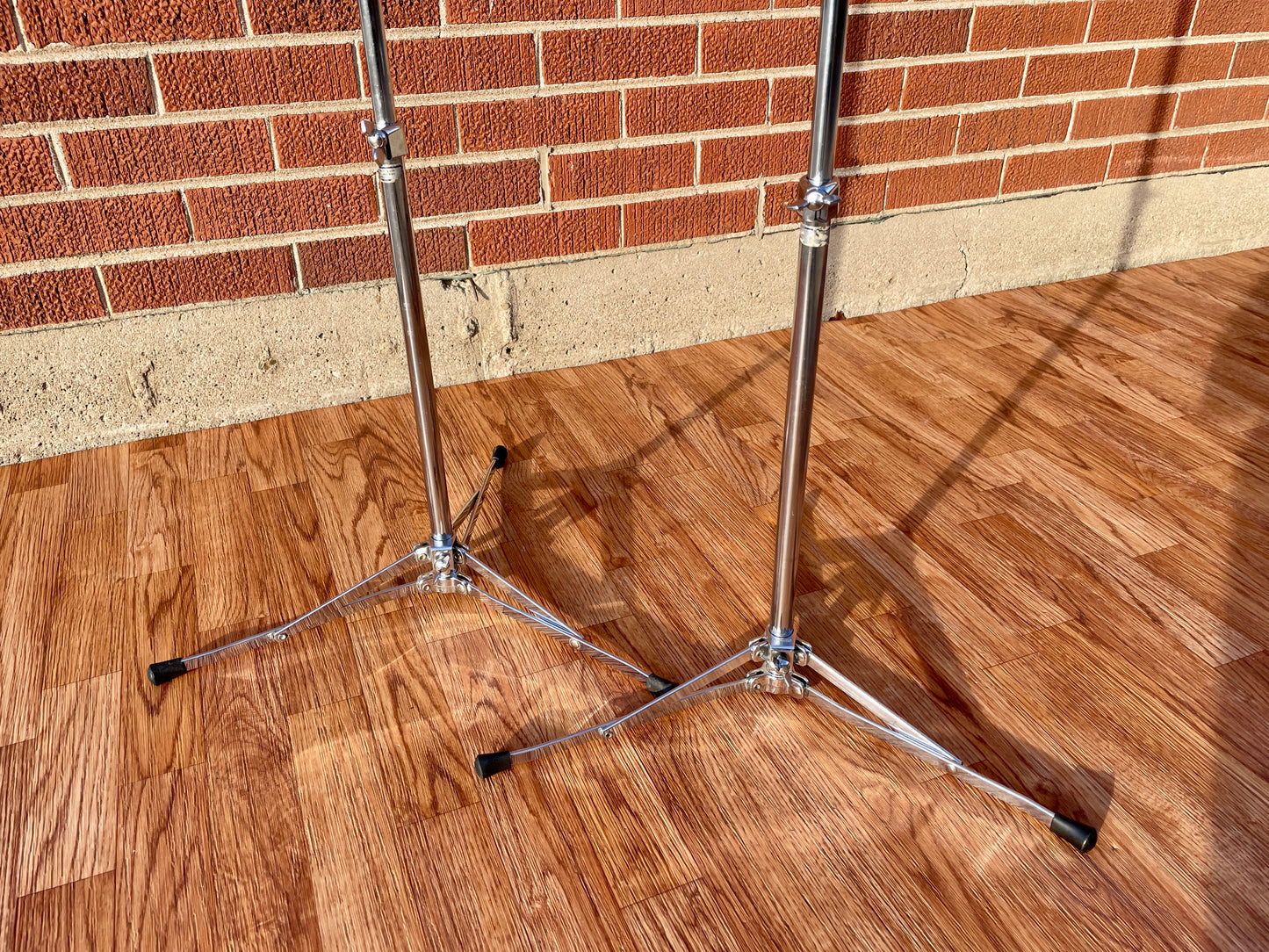 1960s Ludwig 1400 Flat Base Straight Cymbal Stand Pair (2 Pcs.)