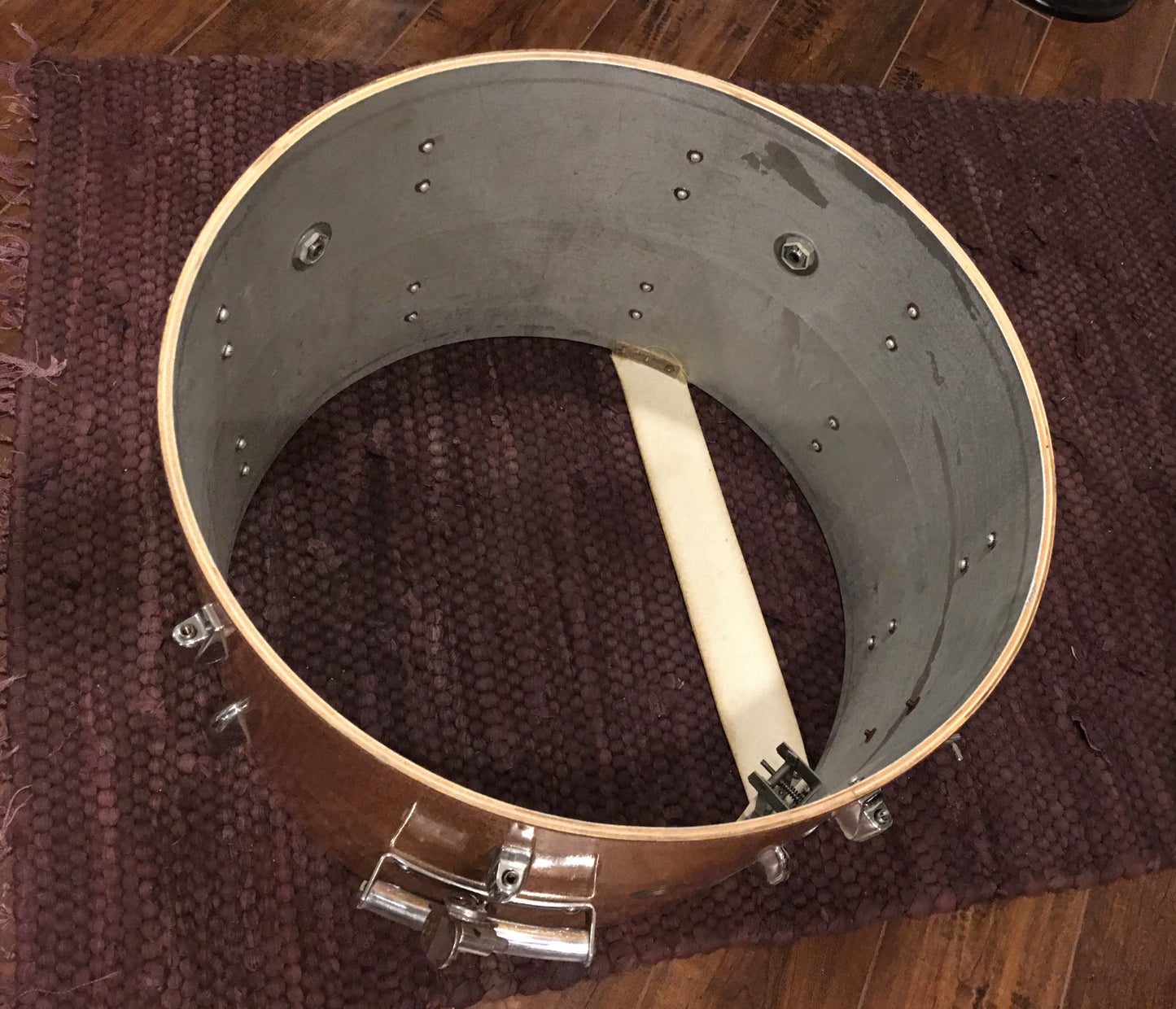 1960s Gretsch Round Badge 14x22 Name Band Champagne Sparkle Bass Drum