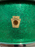 1969 Ludwig 5x14 Pioneer Snare Drum Green Sparkle