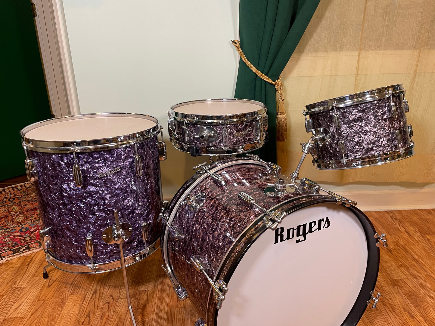 1959 Rogers Holiday Drum Set Purple Diamond Pearl 20/12/16/5x14