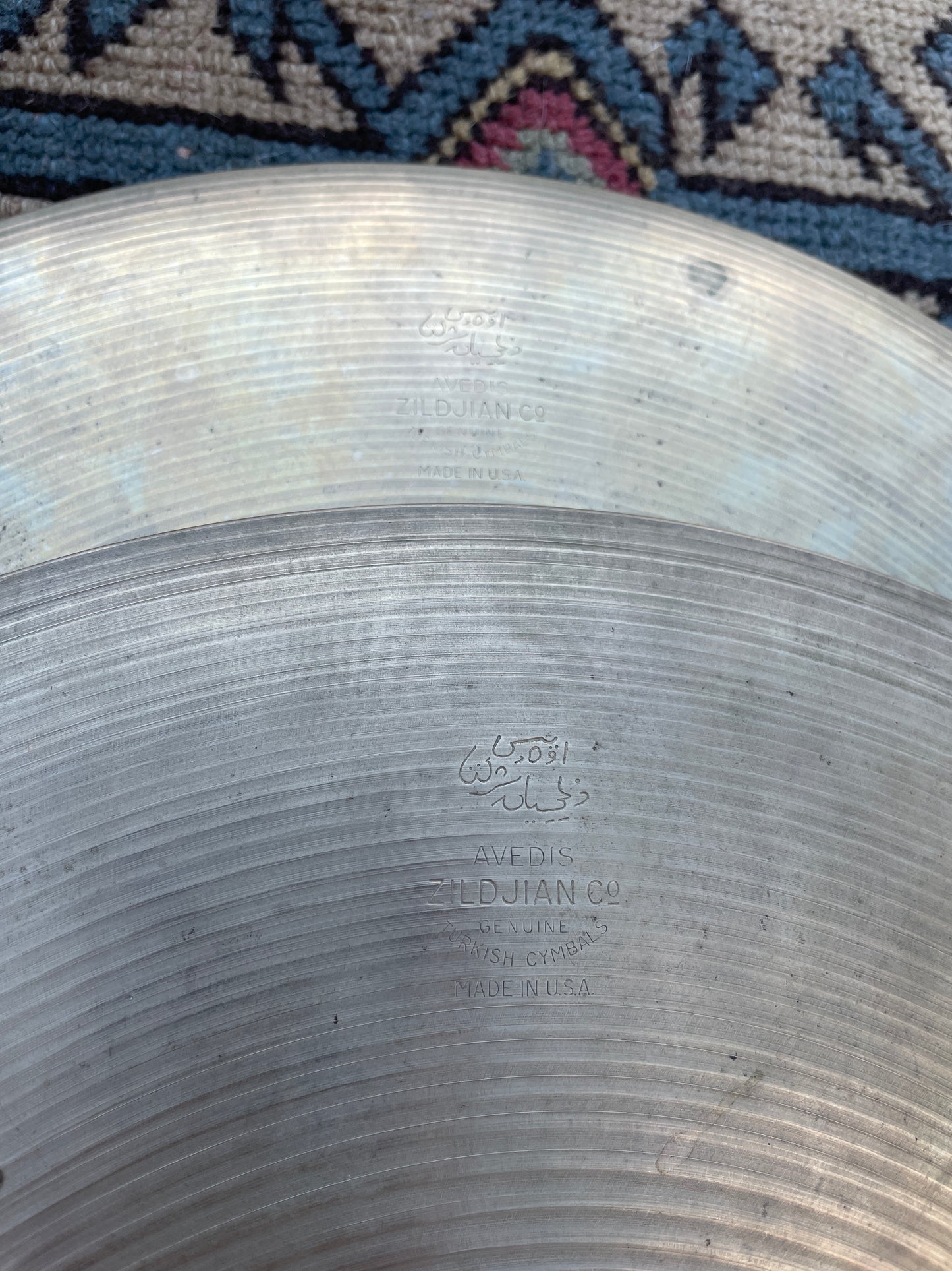 14" Zildjian A 1957-59 Small Stamp Hi-Hat Cymbal Pair 740g/806g #805