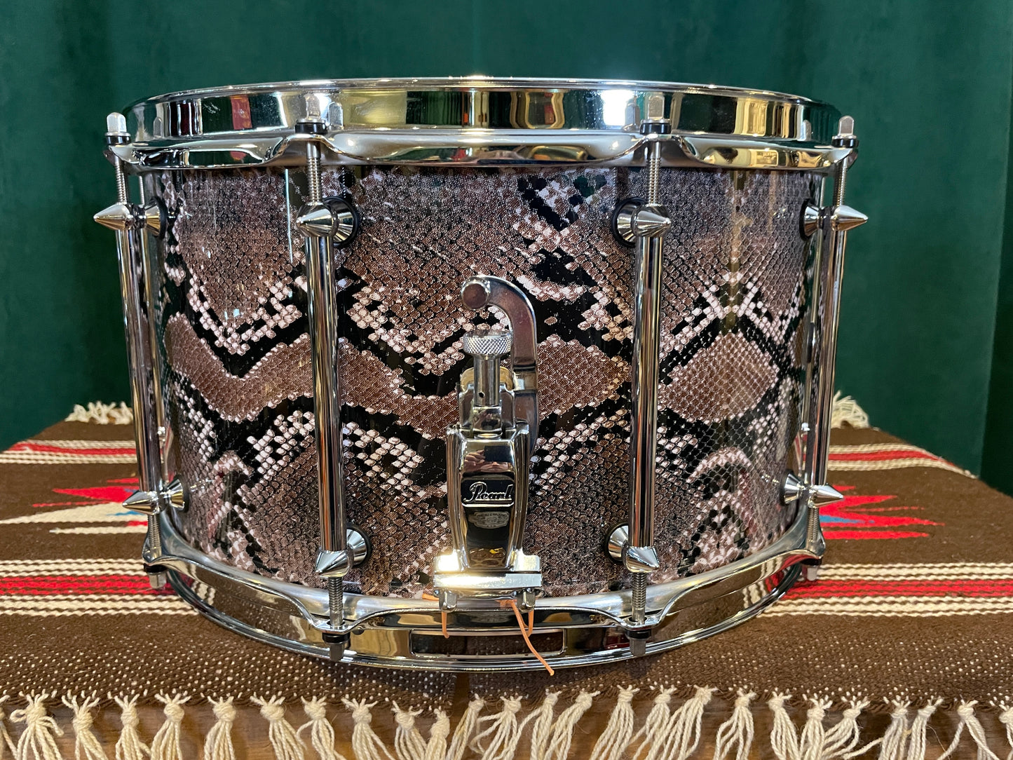 Pearl Vinnie Paul Signature Model 8x14 VP1480 Snare Drum Snakeskin