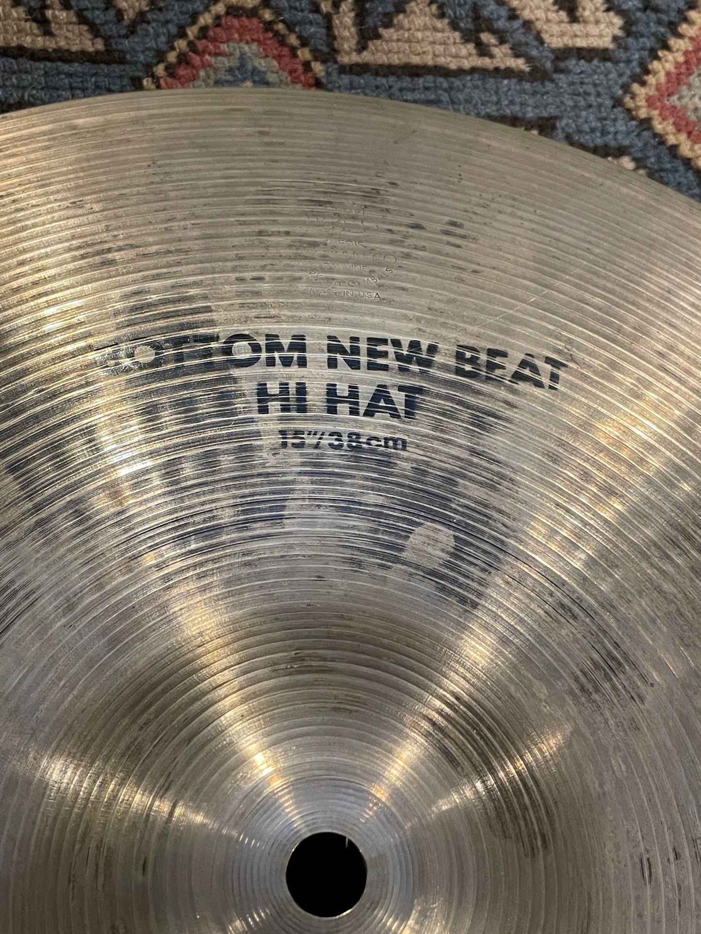 15" Zildjian A 1980s New Beat Hi-Hat Single Bottom Cymbal 1686g