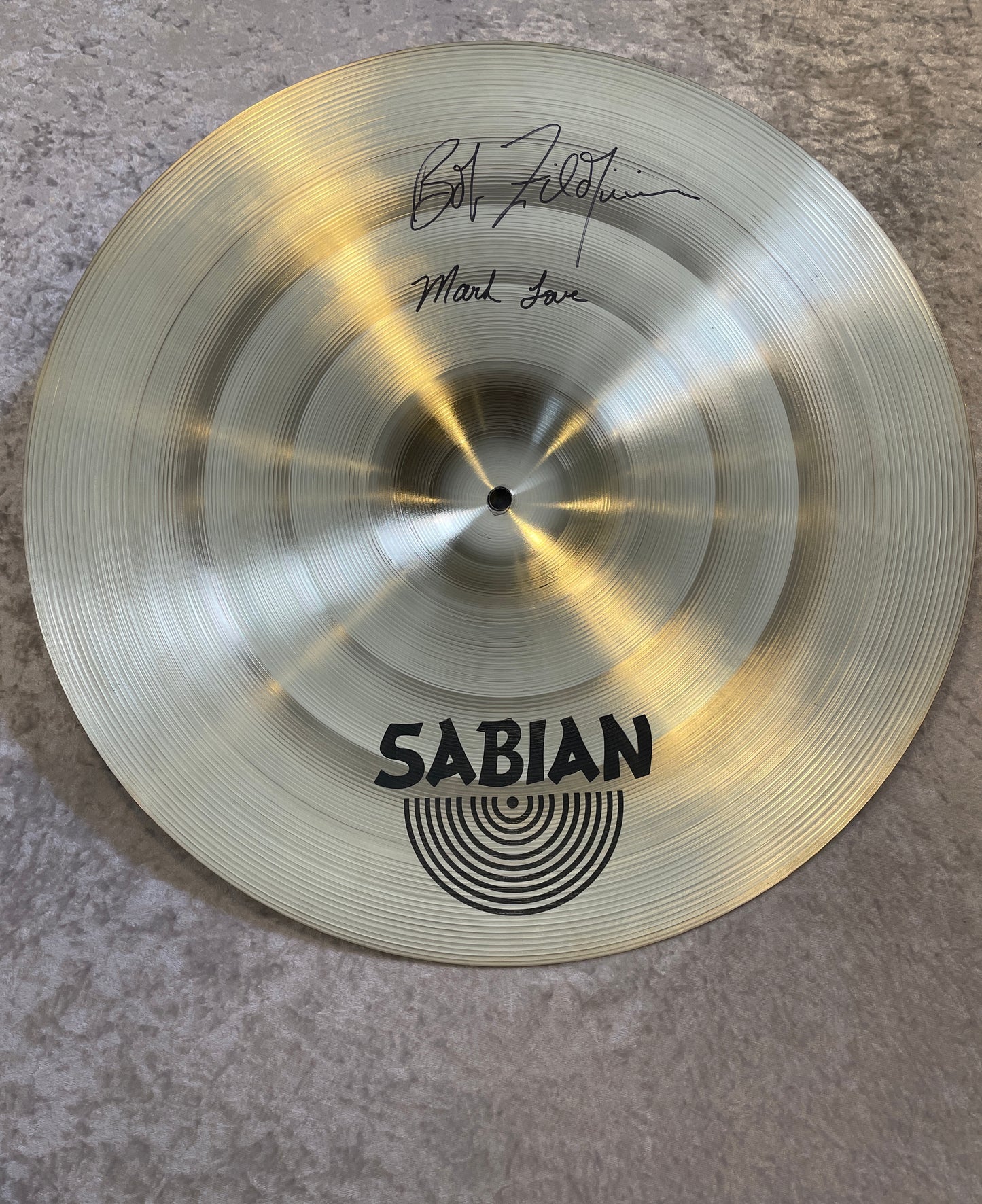 20" Sabian Prototype Ride Cymbal 25 Years of Innovation 25th Anniversary Signed Bob Zildjian Mark Love 2126g