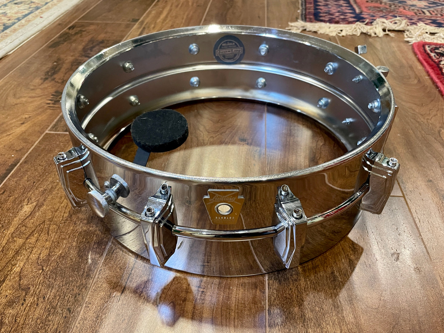 Mid-1980s Ludwig 5x14 LM400 Supraphonic Snare Drum Early Monroe