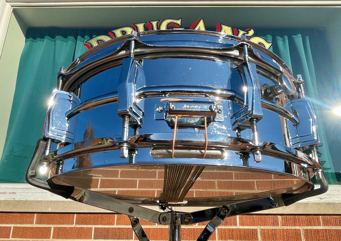 1970s Ludwig 5x14 LM400 Supraphonic Snare Drum Cut Badge