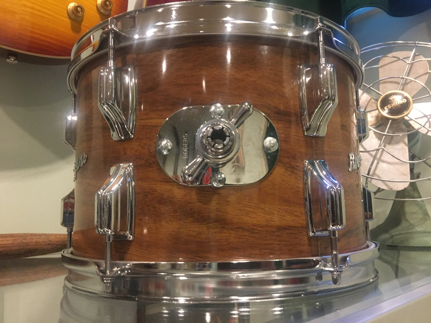 1970s Rogers 8x12 Koa Single Tom Drum - Swivomatic