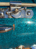 1958 Slingerland Radio King Little Pro Outfit No. 4N Drum Set Aqua Blue Sparkle