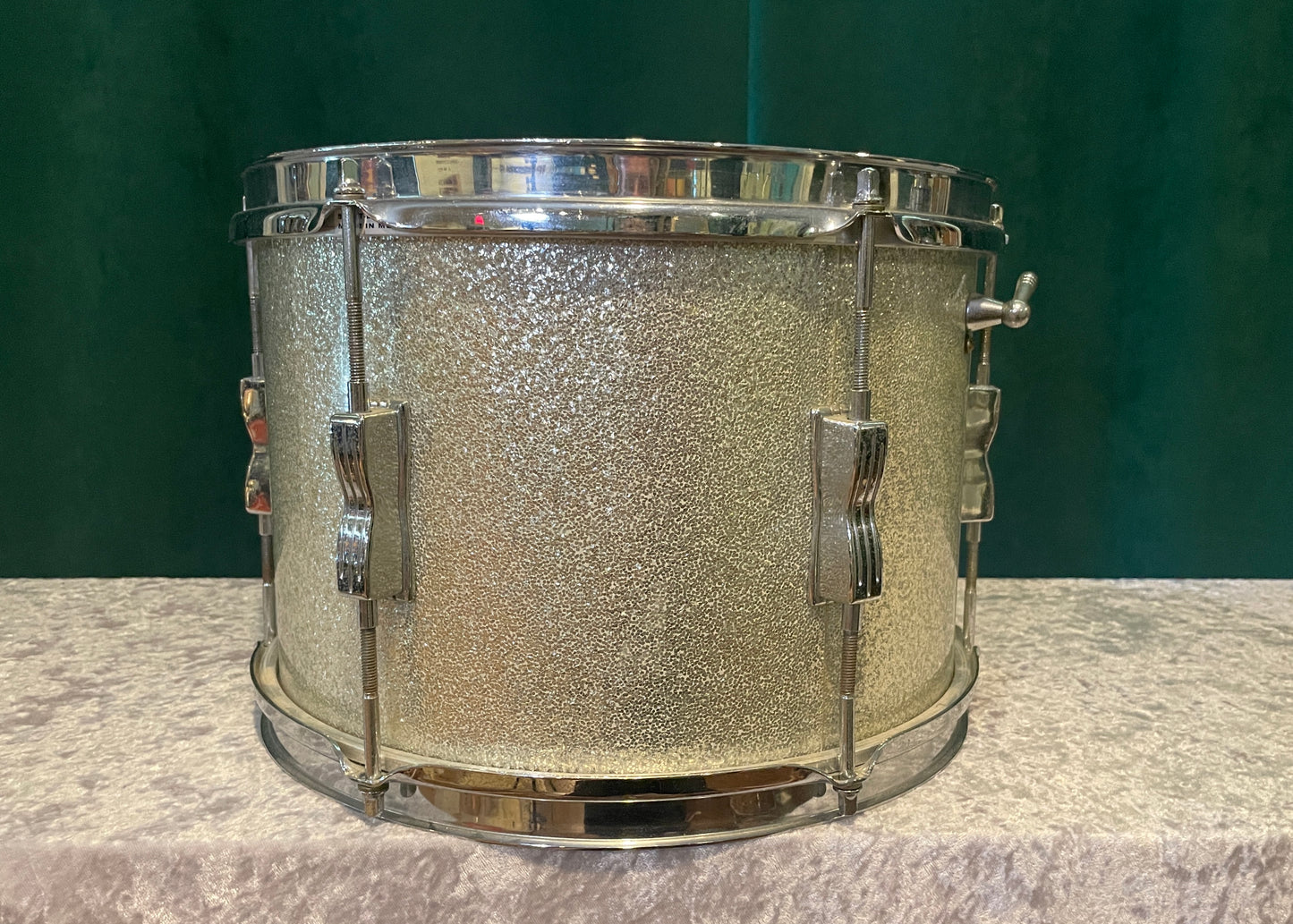 1964 Ludwig 8x12 Club Date Tom Drum Silver Sparkle COB