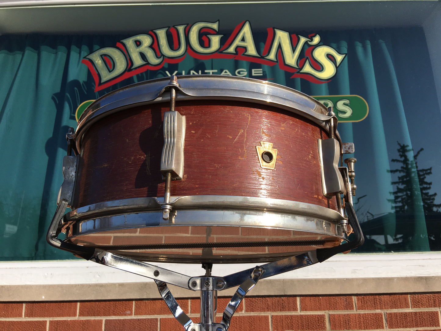 1957 WFL / Ludwig 5.5x14 Supreme Concert / Pioneer Snare Drum Mahogany