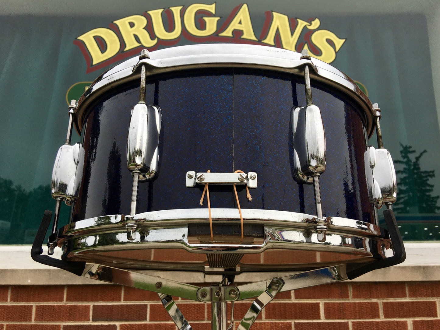 1965 Slingerland Holywood Ace Snare Drum 6.5X14 Blue Sparkle