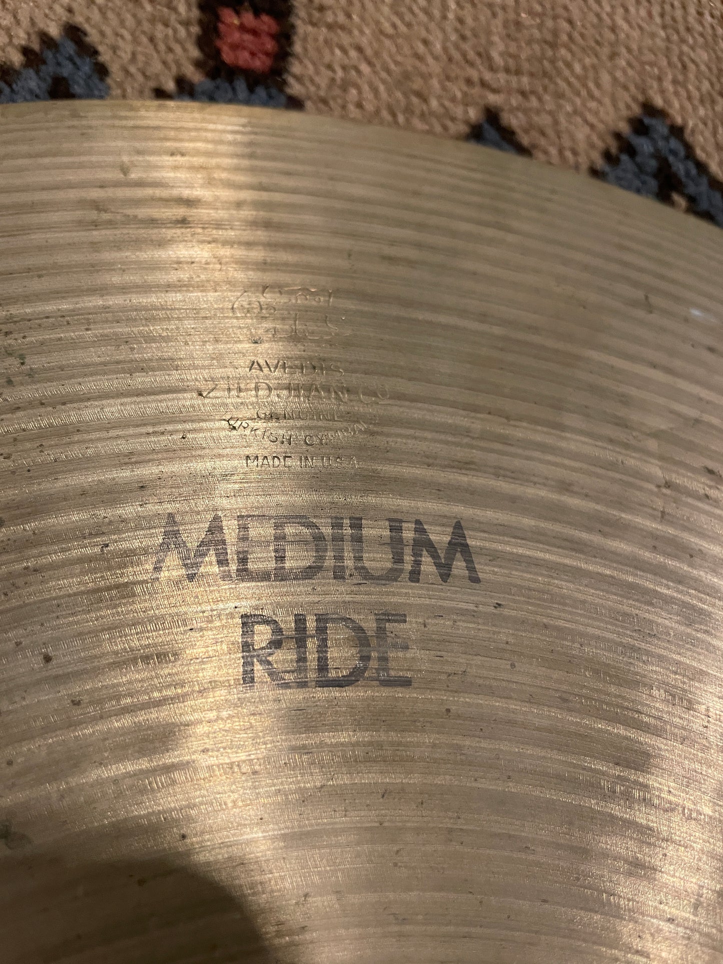 18" Zildjian A 1960s Medium Ride Crash Cymbal 1414g #624