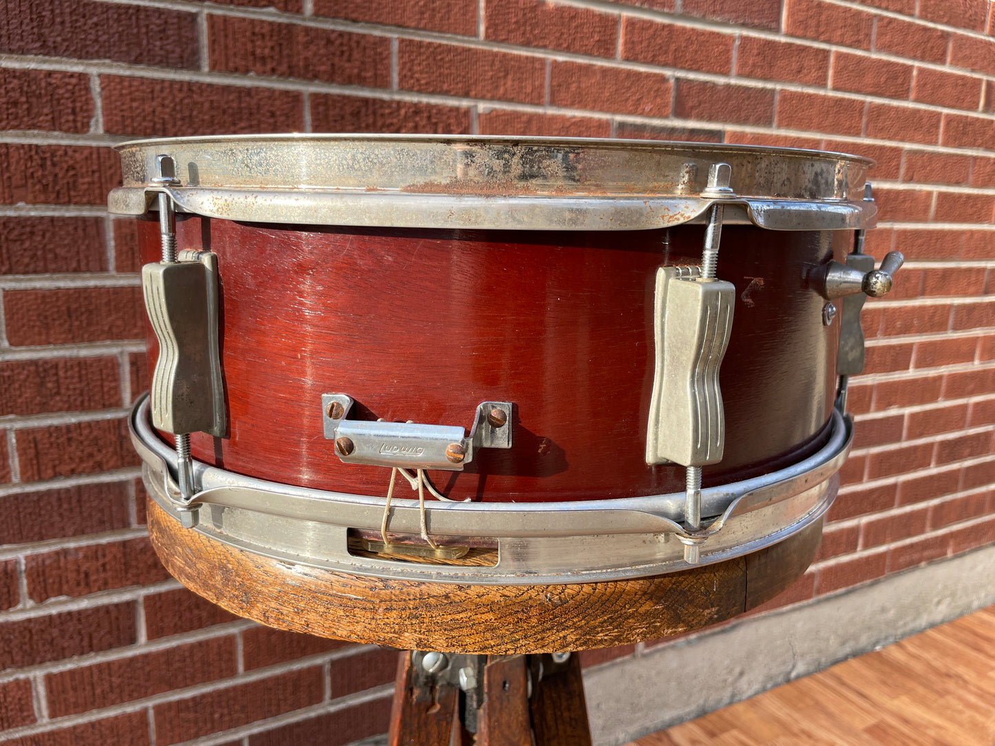 1967 Ludwig 5x14 Pioneer Snare Drum Mahogany