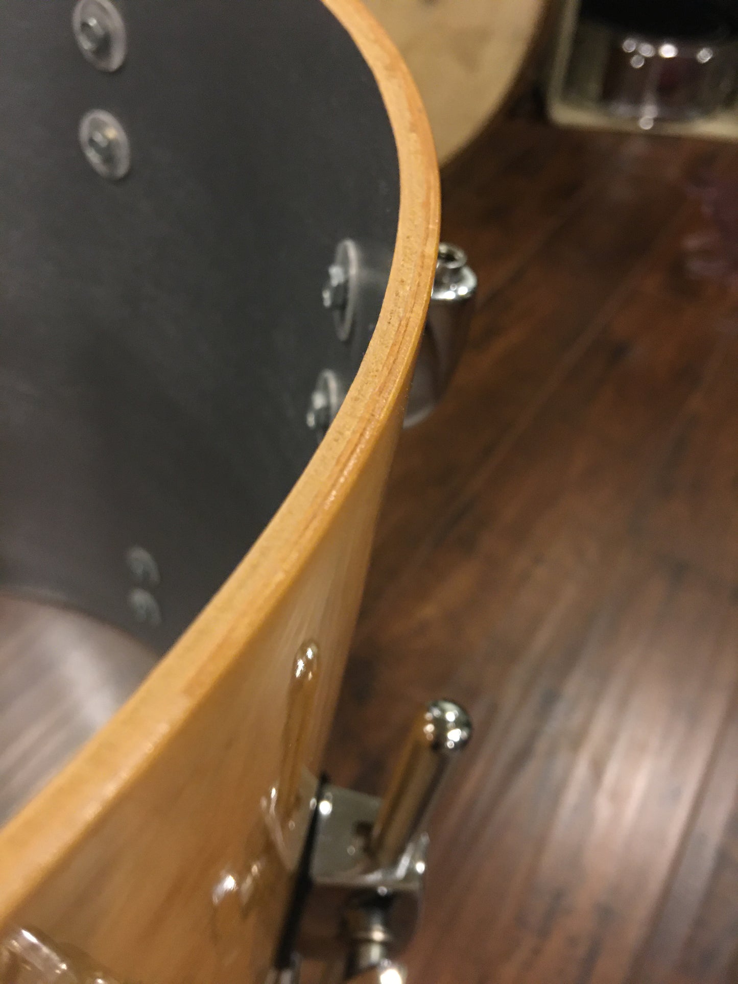 1980s Gretsch Square Badge 14X14 Floor Tom Natural Maple