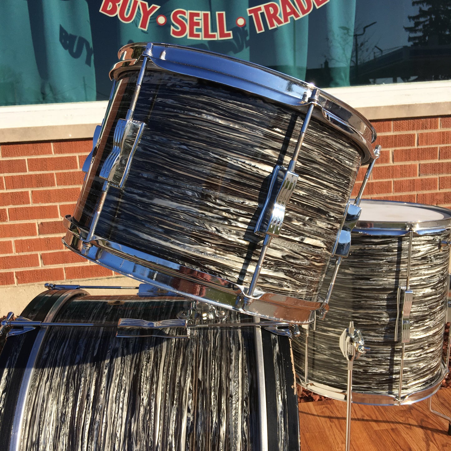 1966 Ludwig Club Date Drum Set Oyster Black Pearl 20/12/14