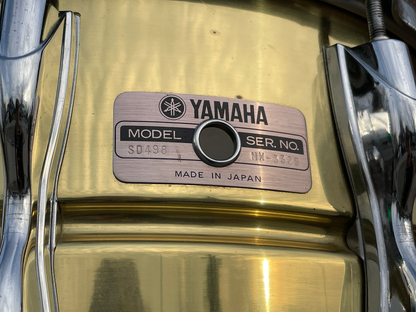 1987 Yamaha 8x14 Recording Custom SD498 Brass Snare Drum