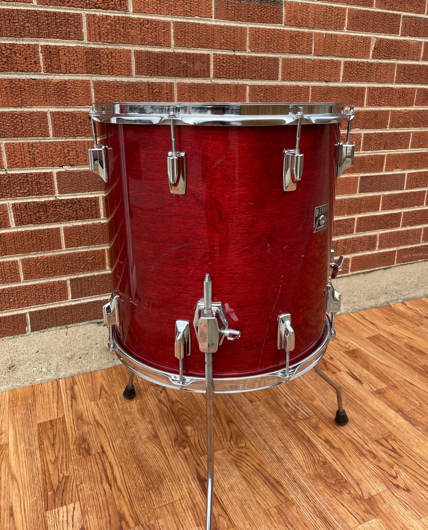 1980s Tama Superstar 16x16 Floor Tom Drum Cherry Wine