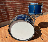 1956-59 Slingerland 2-N Jobbing Outfit Drum Set Blue Sparkle 20/12