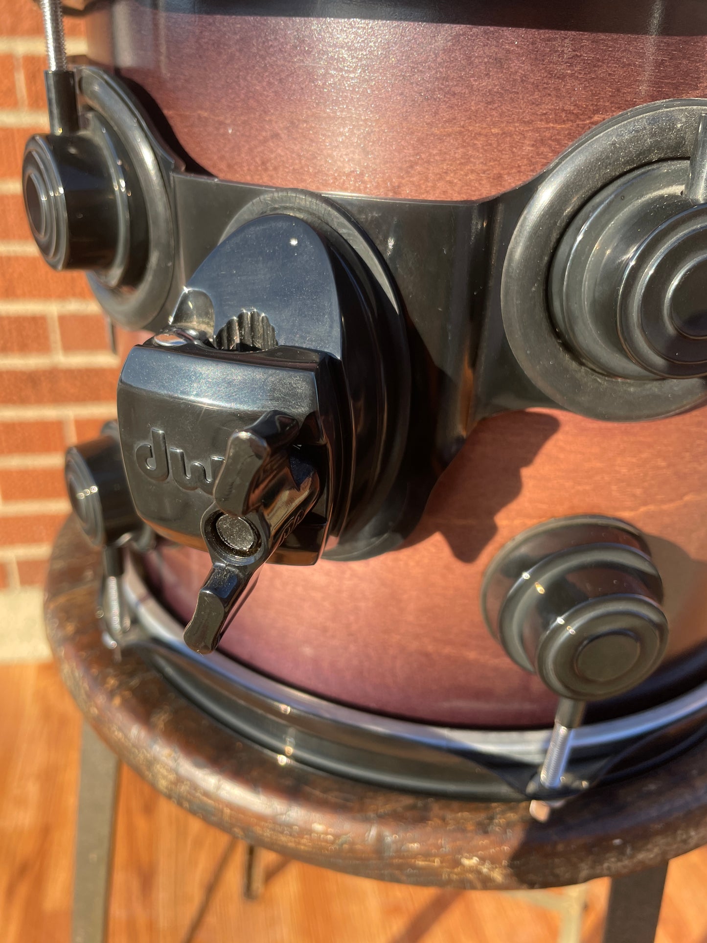 DW 8x10 Tom Drum Collector's Series Single Tobacco Burst Drum Workshop